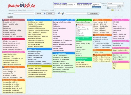 Stránka EU123 - na serveru domovska.cz